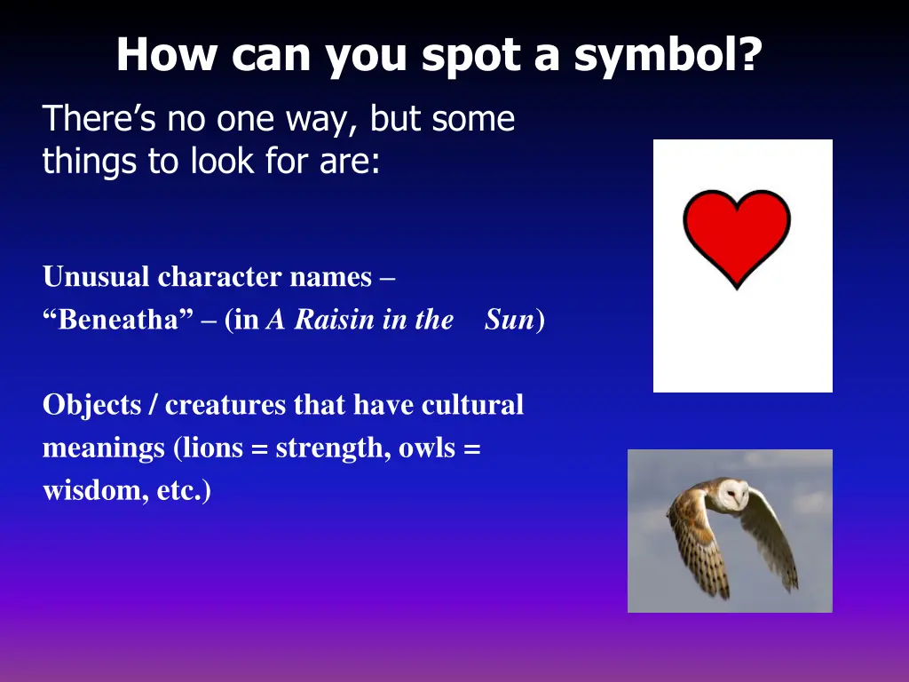 how can you spot a symbol there