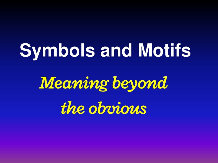 symbols and motifs