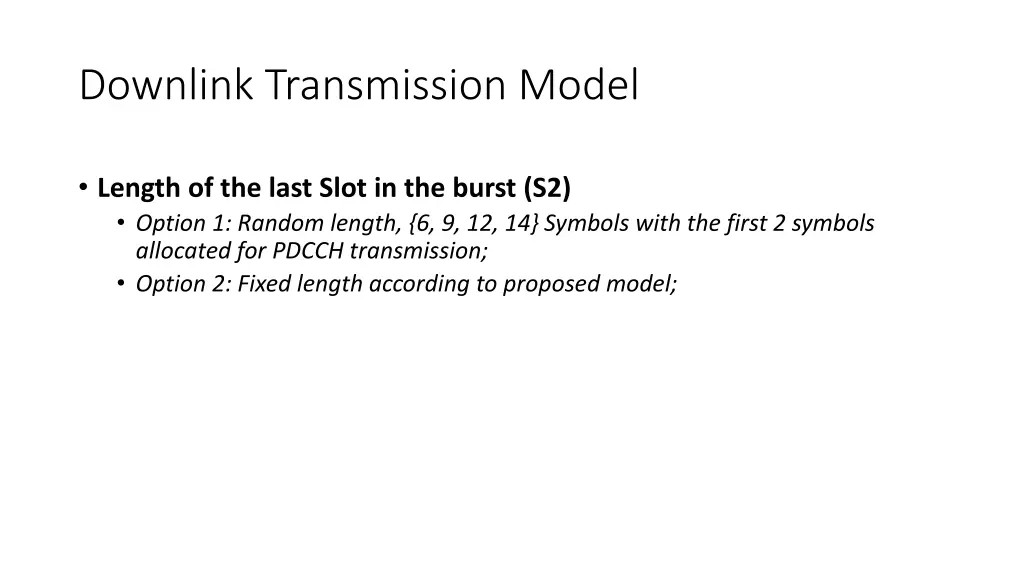 downlink transmission model 1