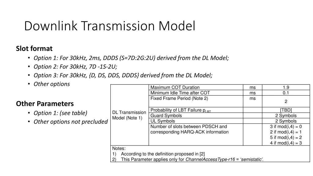 downlink transmission model 2