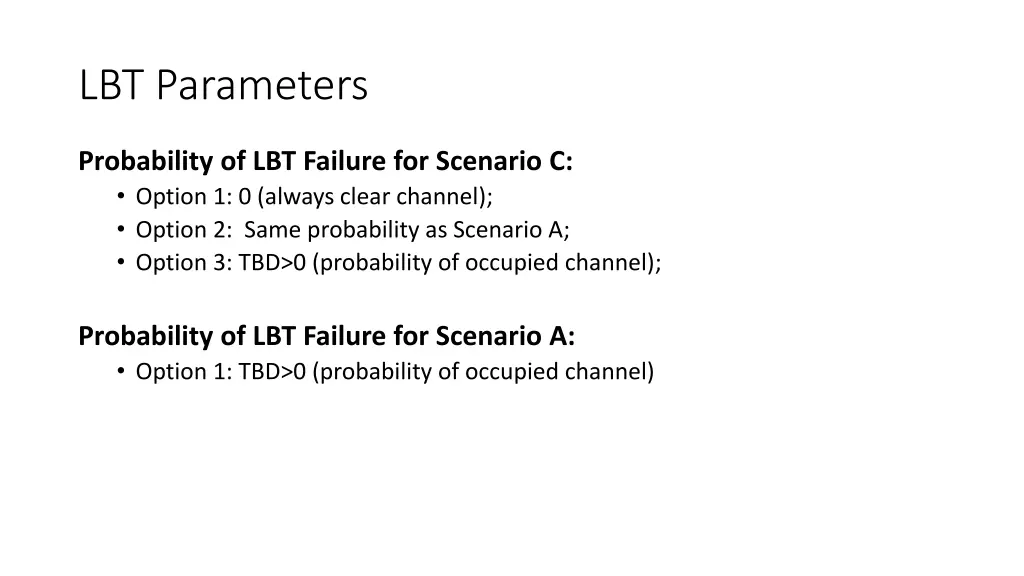 lbt parameters 1