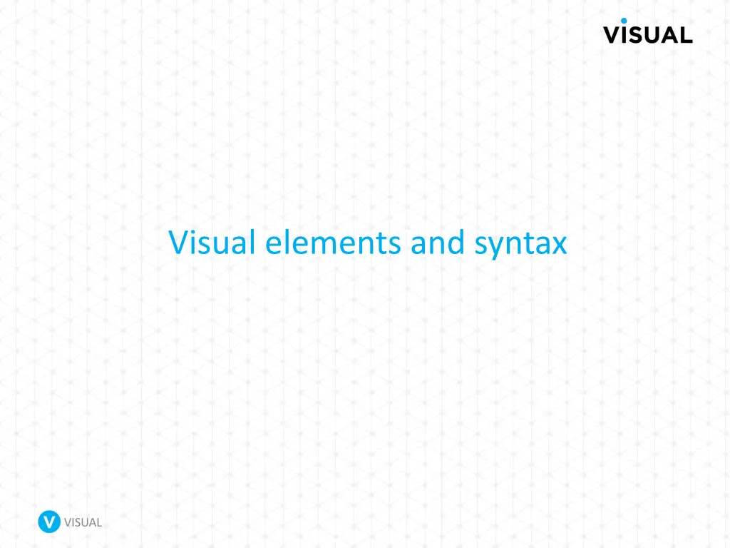 visual elements and syntax