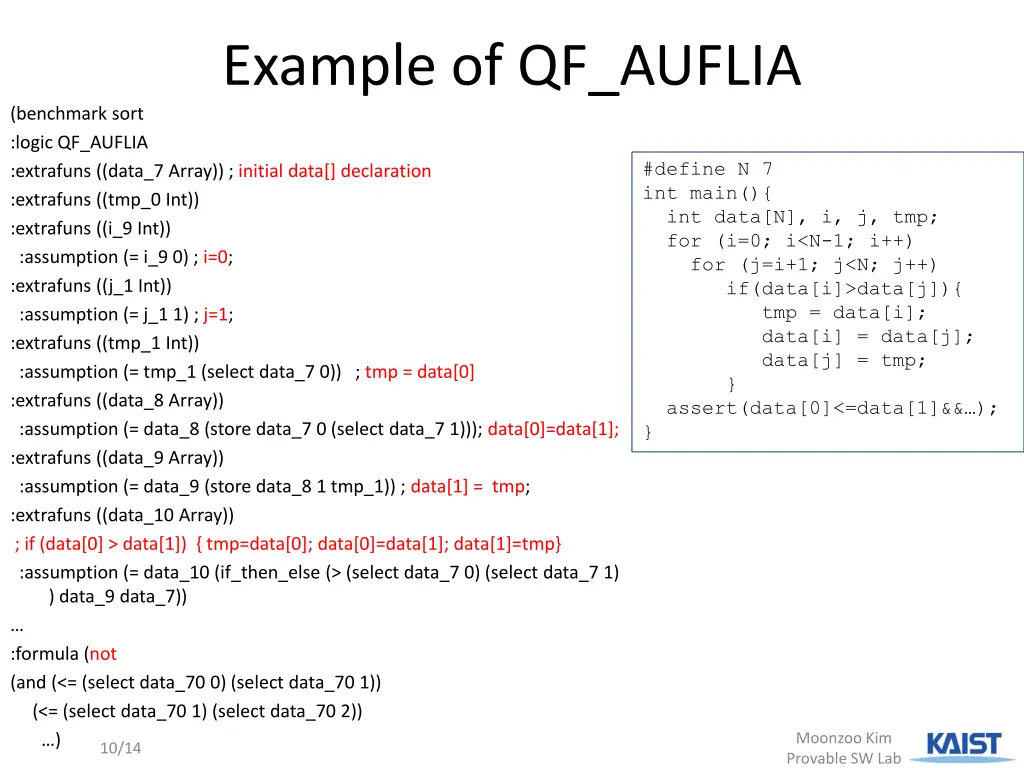 example of qf auflia