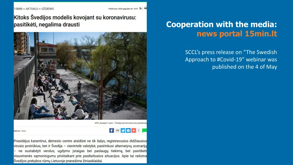 cooperation with the media news portal 15min lt