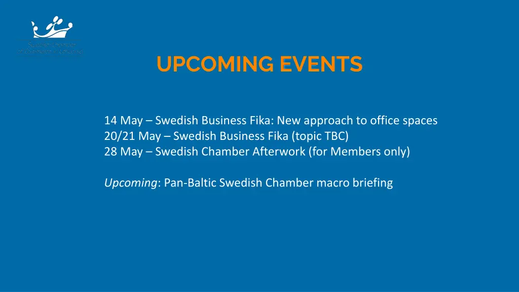 upcoming events