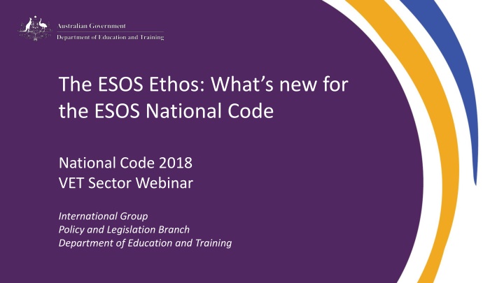 the esos ethos what s new for the esos national