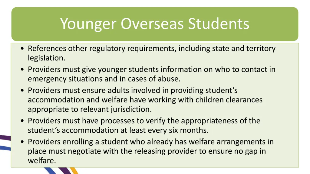 younger overseas students