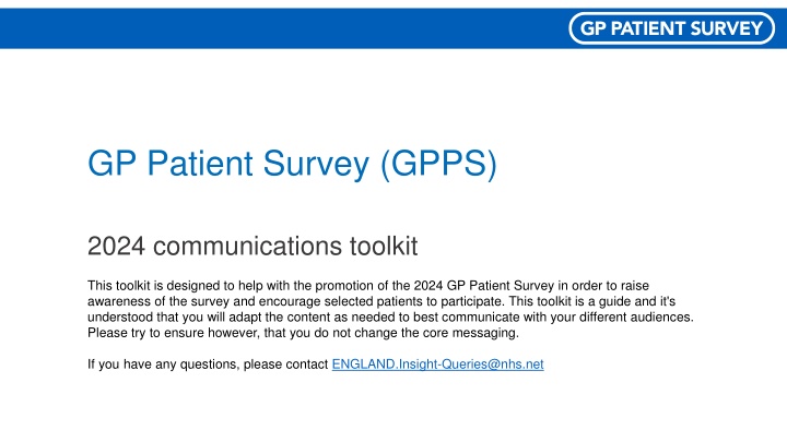 gp patient survey gpps