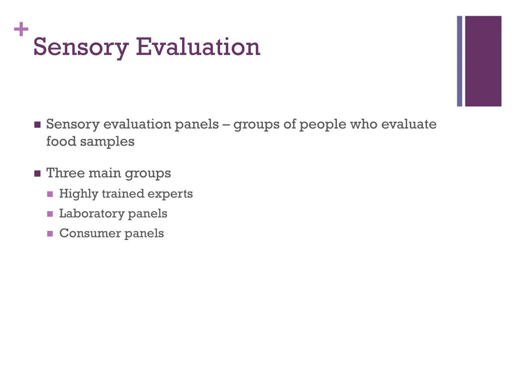 sensory evaluation