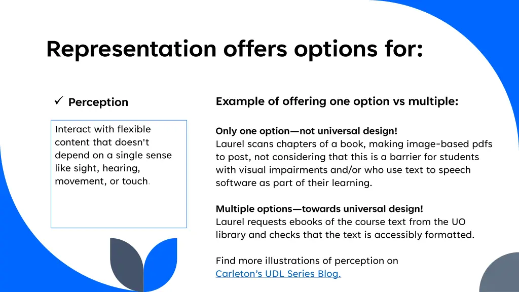 representation offers options for 2