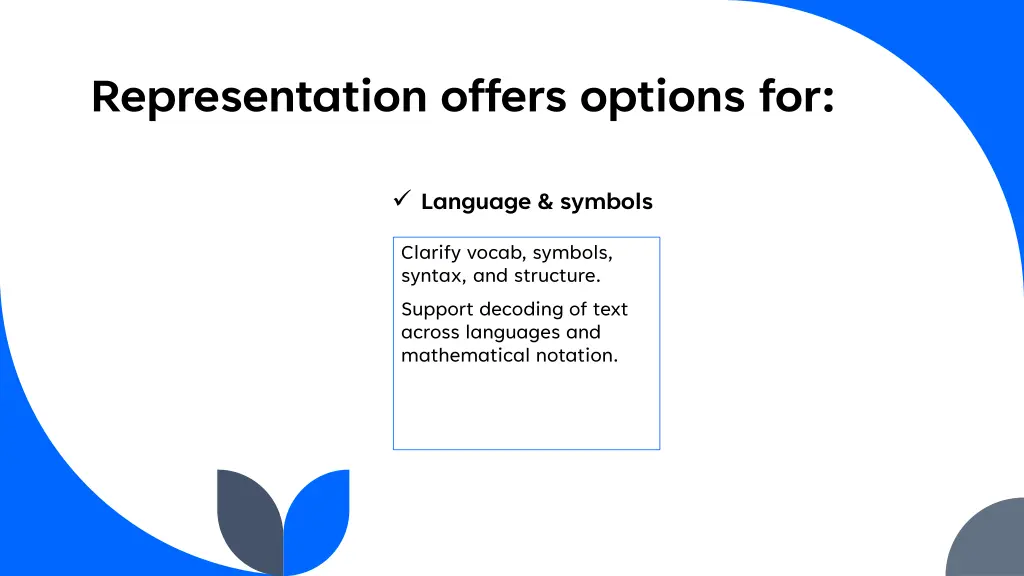 representation offers options for 3