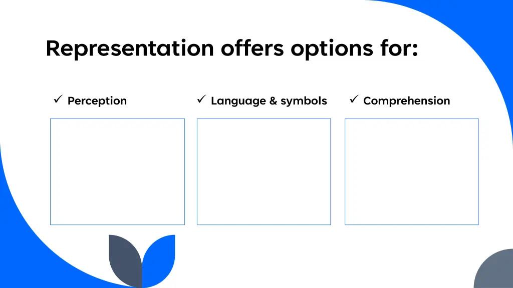 representation offers options for