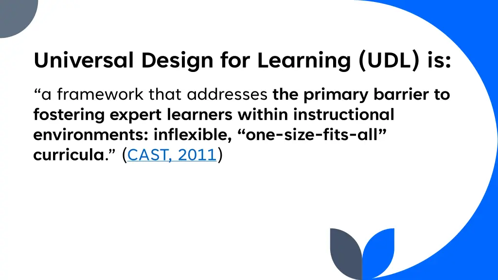 universal design for learning udl is a framework