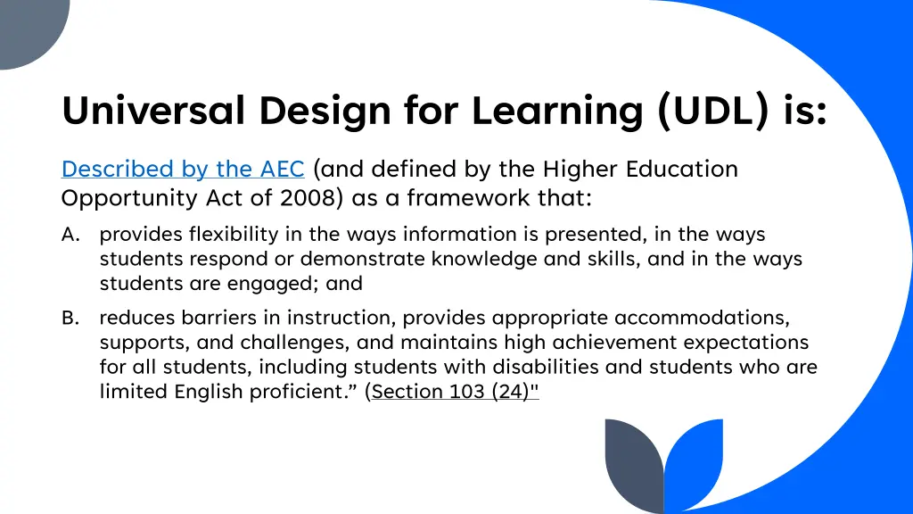 universal design for learning udl is