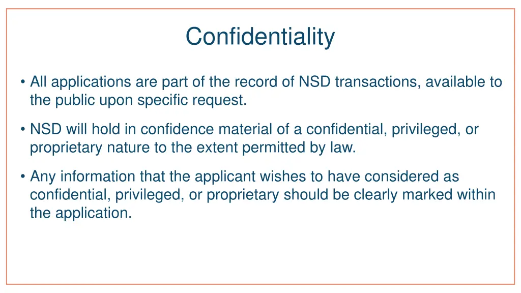 confidentiality