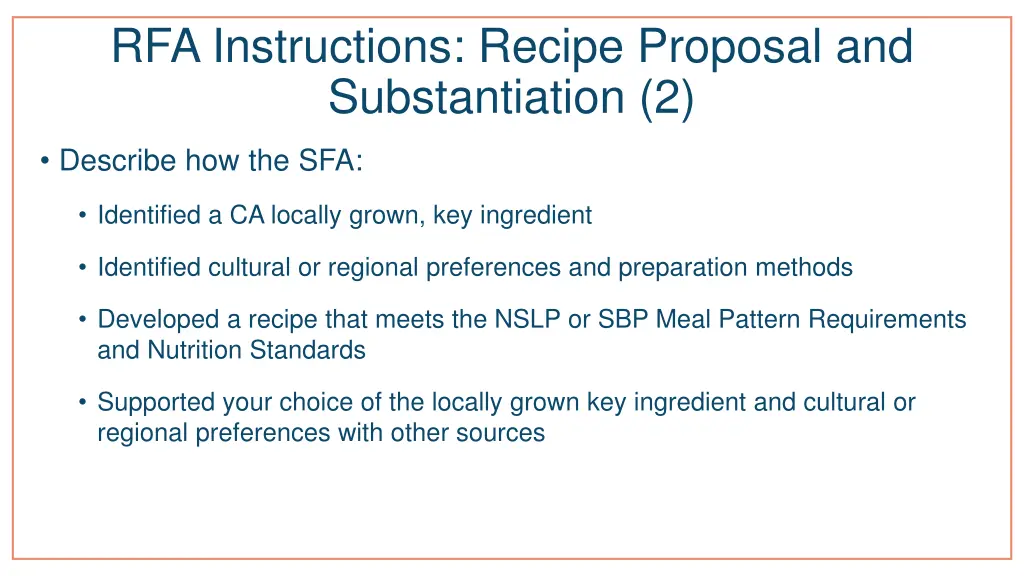 rfa instructions recipe proposal 1