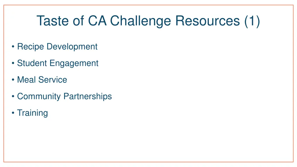 taste of ca challenge resources 1