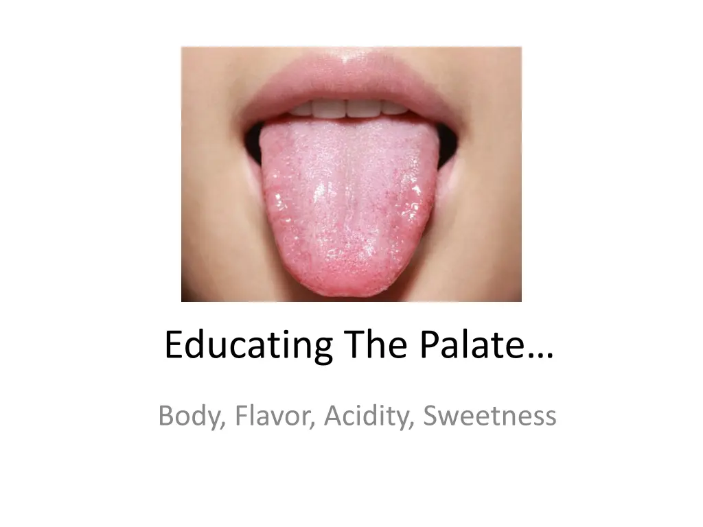 educating the palate 1