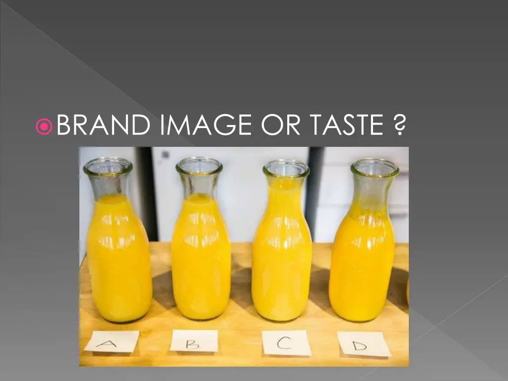 brand image or taste