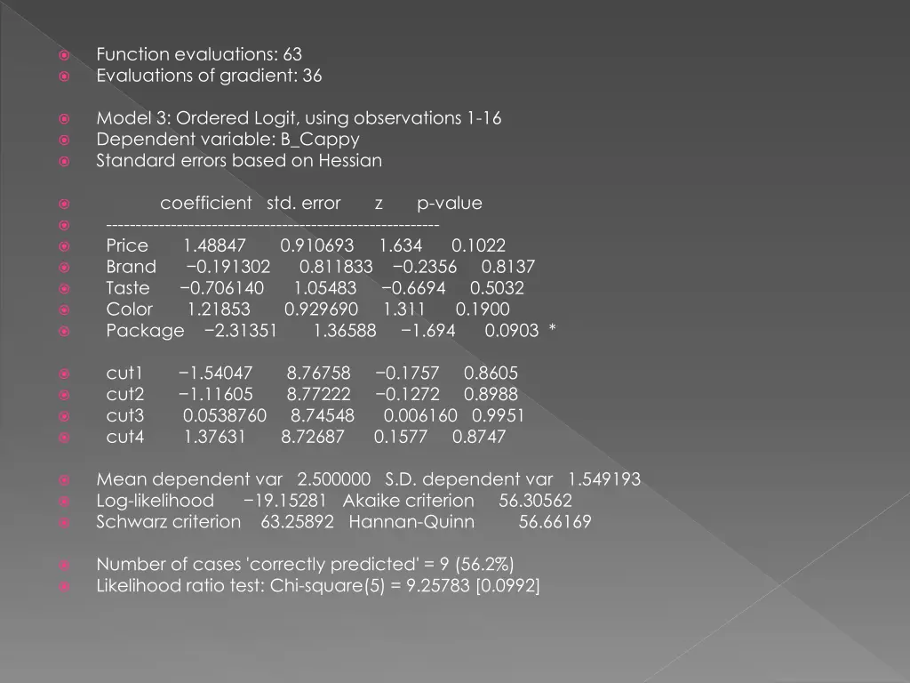 function evaluations 63 evaluations of gradient 36