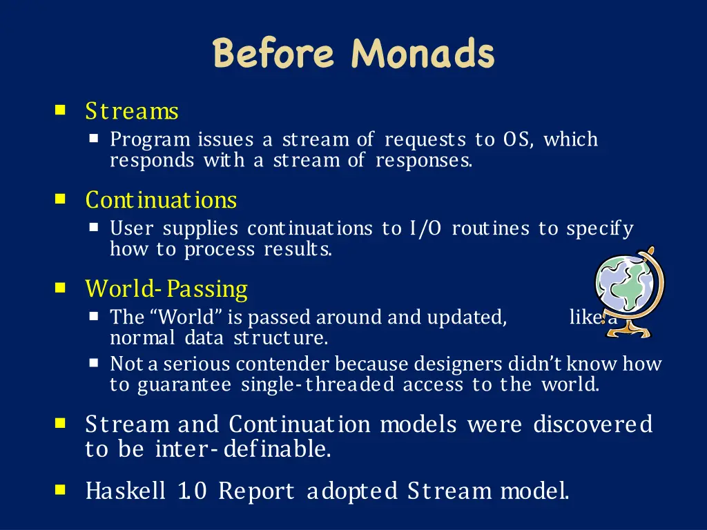 before monads