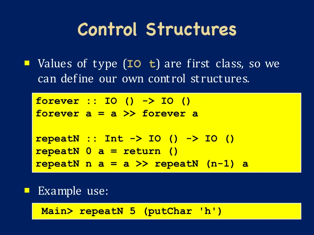 control structures