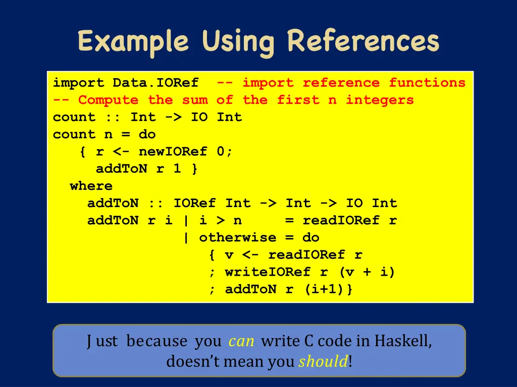 example using references 1