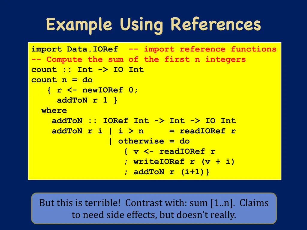 example using references