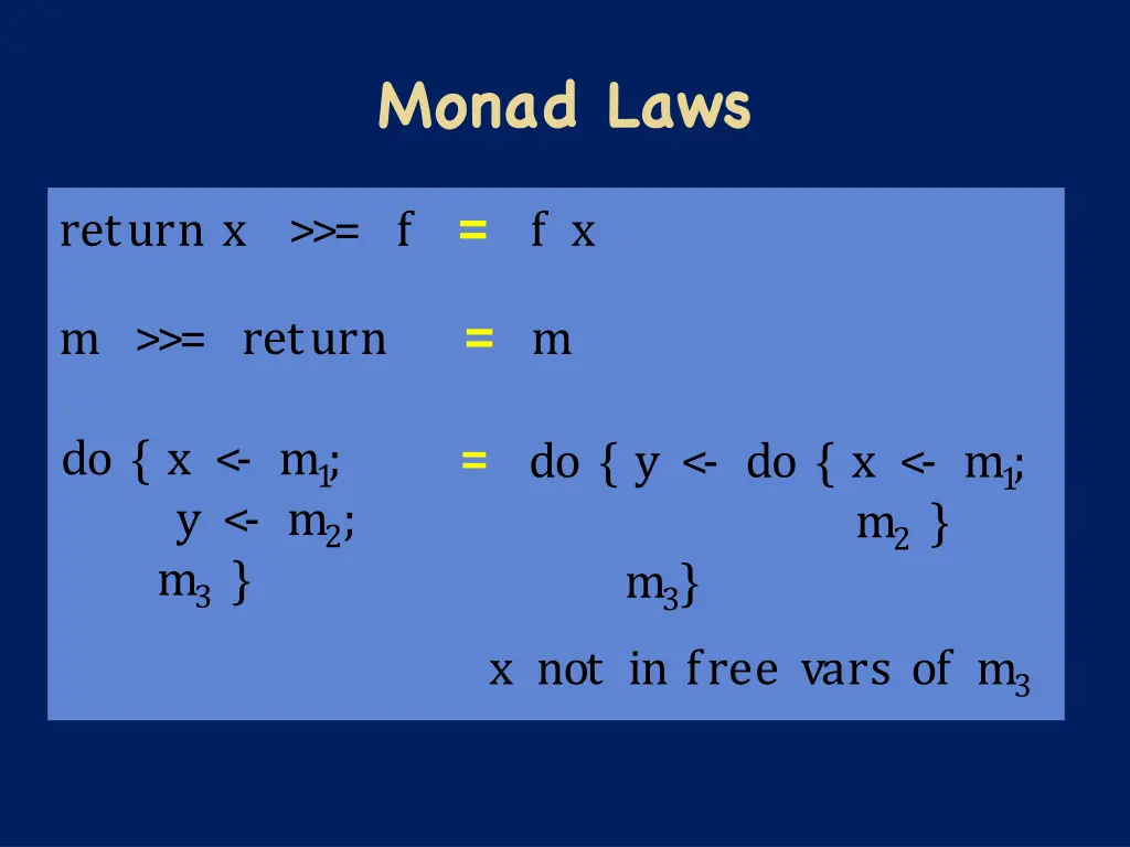 monad laws