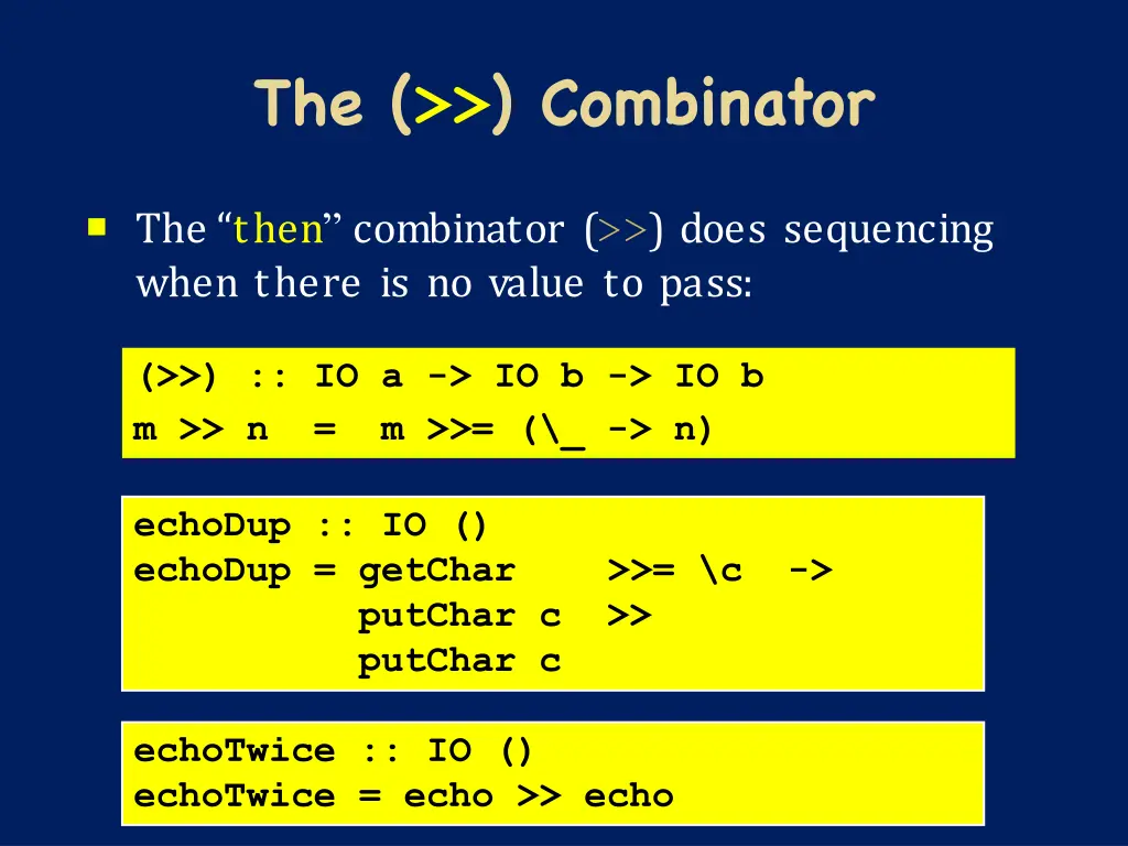 the combinator 1