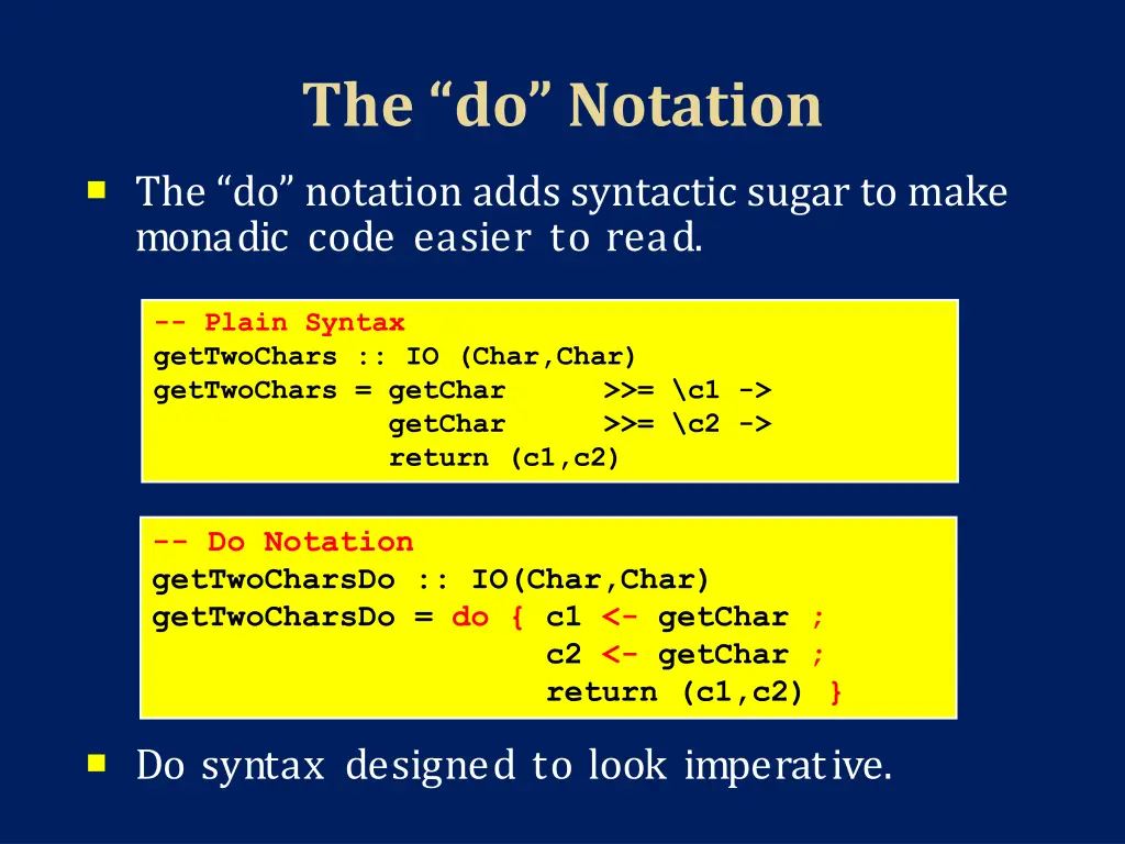 the do notation