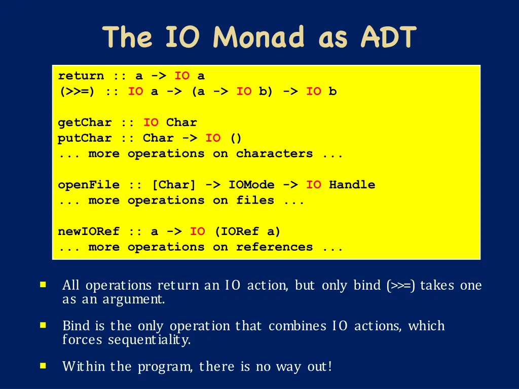 the io monad as adt