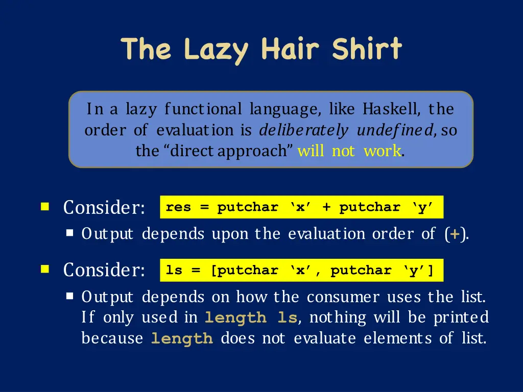 the lazy hair shirt