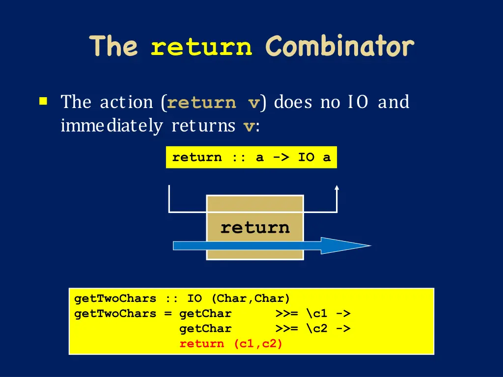 the return combinator