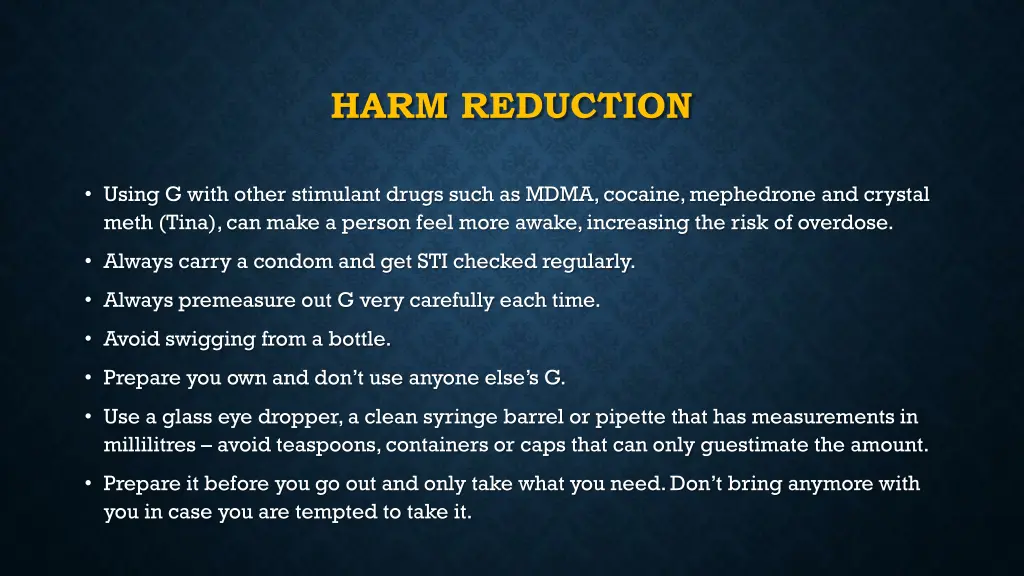 harm reduction