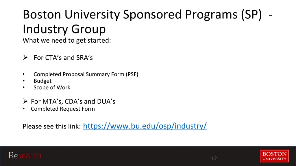 boston university sponsored programs sp industry 2