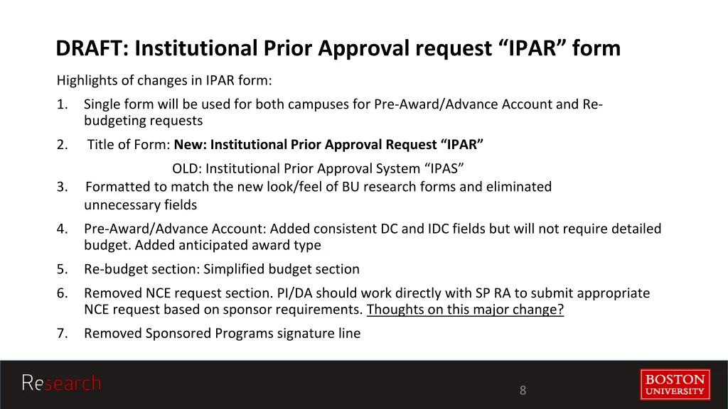 draft institutional prior approval request ipar 1