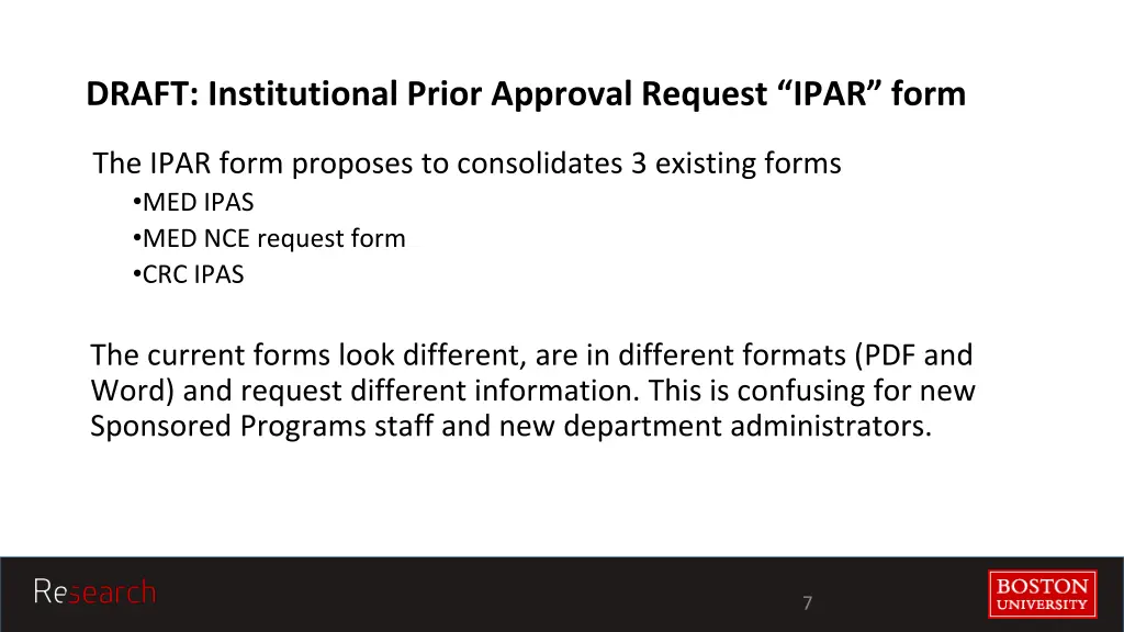 draft institutional prior approval request ipar