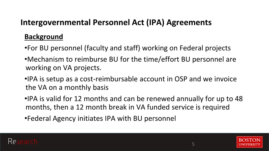 intergovernmental personnel act ipa agreements