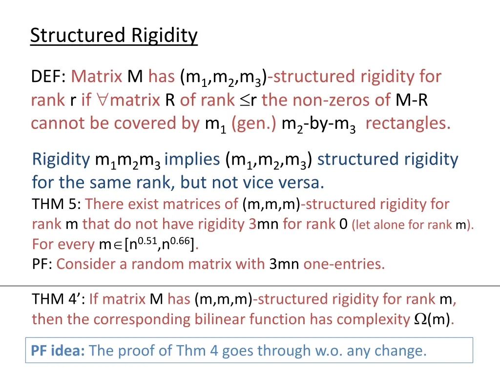 structured rigidity