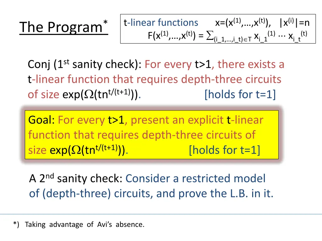 t linear functions