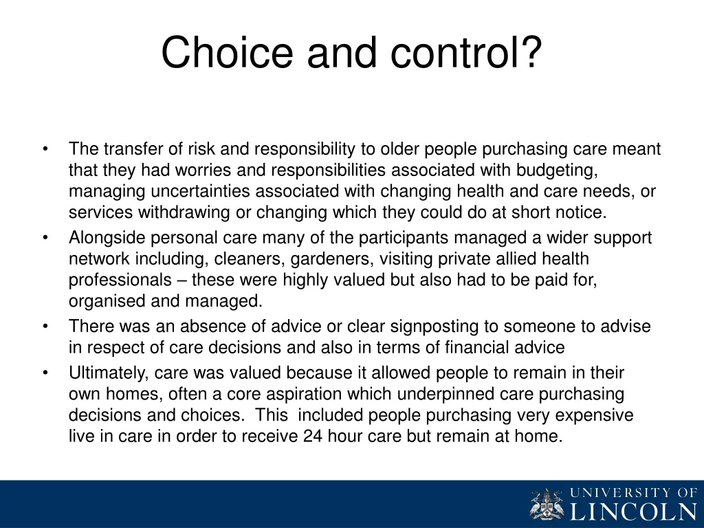 choice and control 1