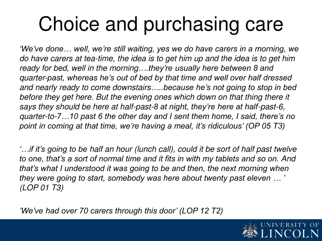 choice and purchasing care 1