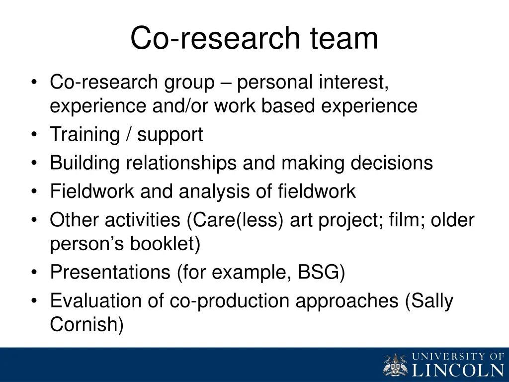 co research team