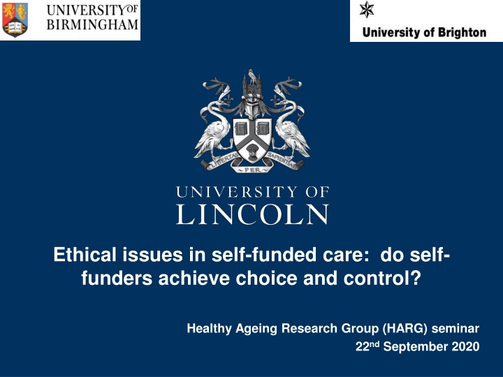 ethical issues in self funded care do self