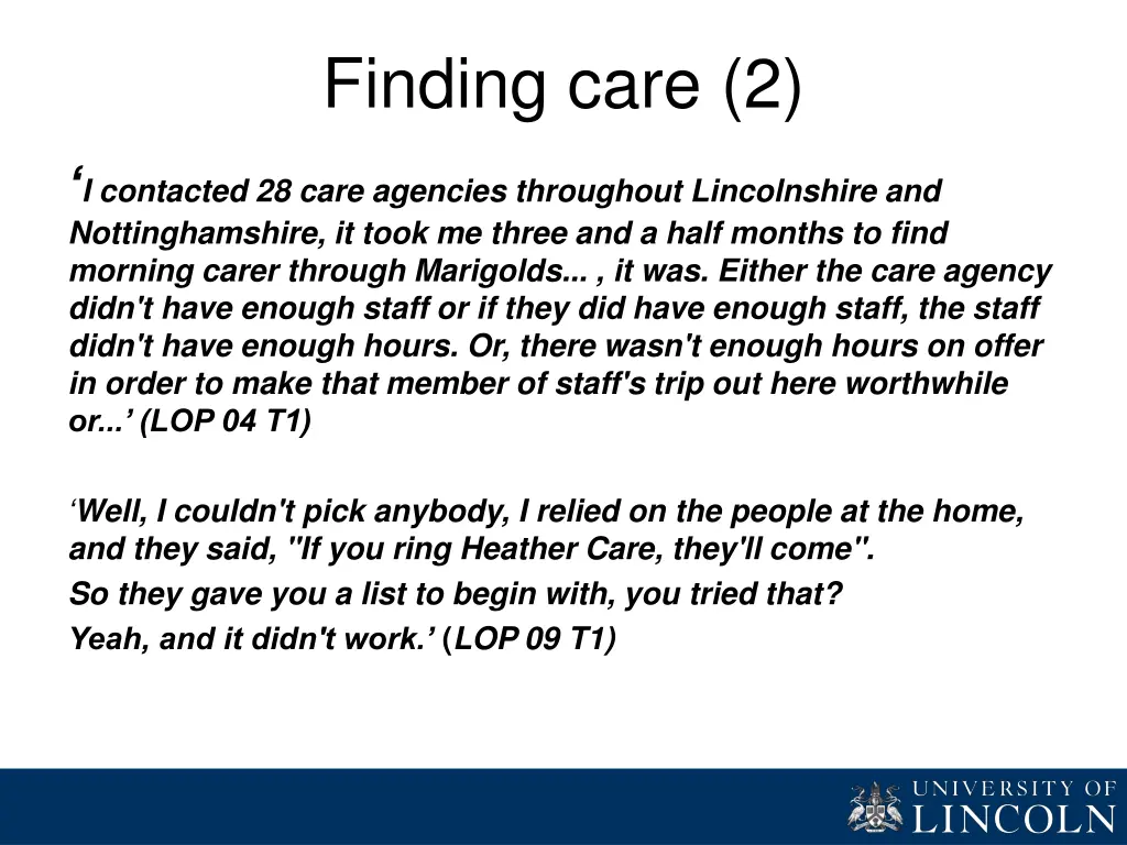 finding care 2