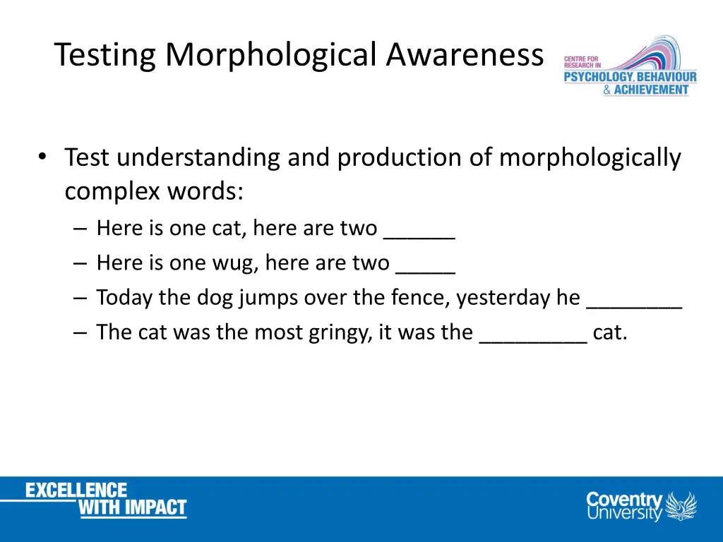 testing morphological awareness