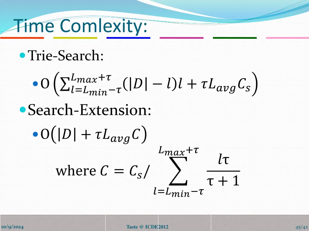 time comlexity