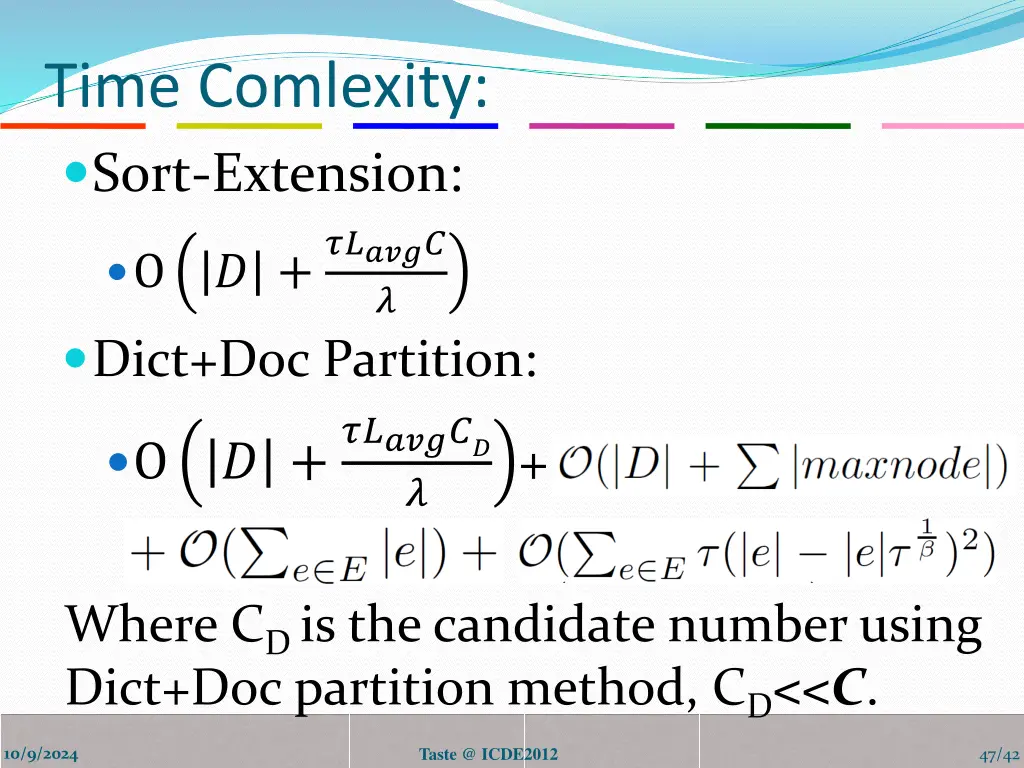 time comlexity sort extension