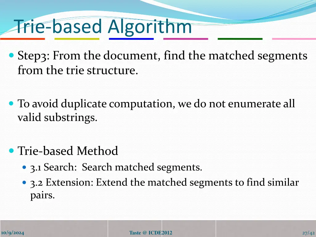 trie based algorithm